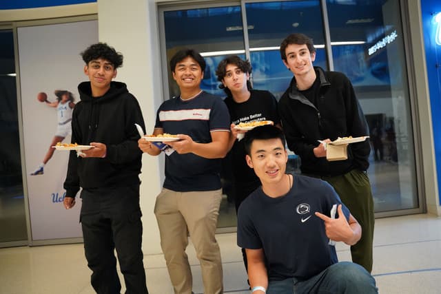 Happy hackers with their food!