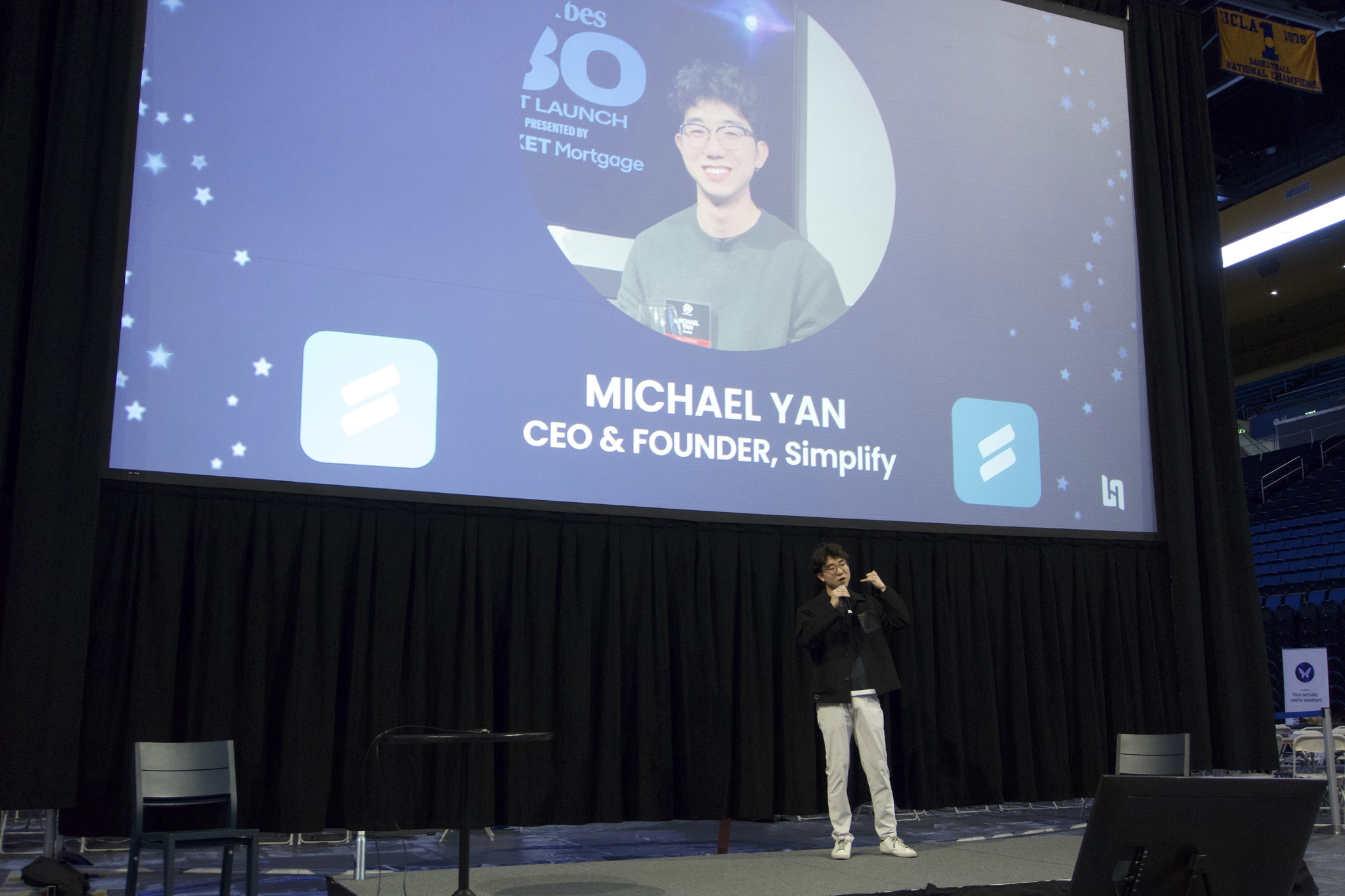 Michael Yan speaking at the opening ceremony