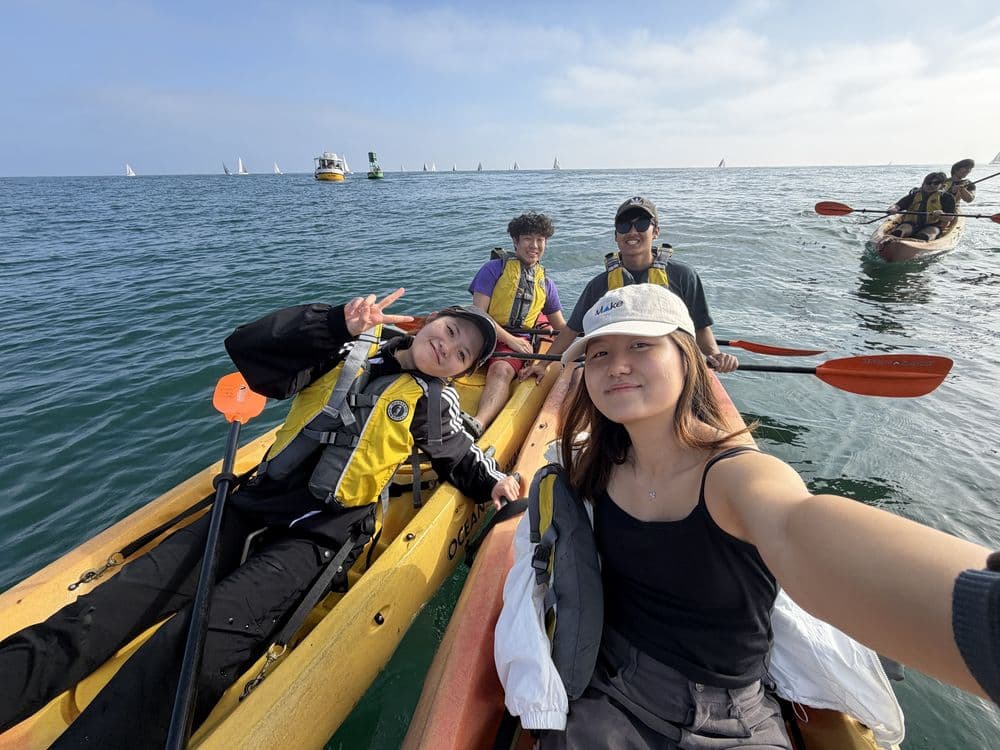 Organizers kayaking together