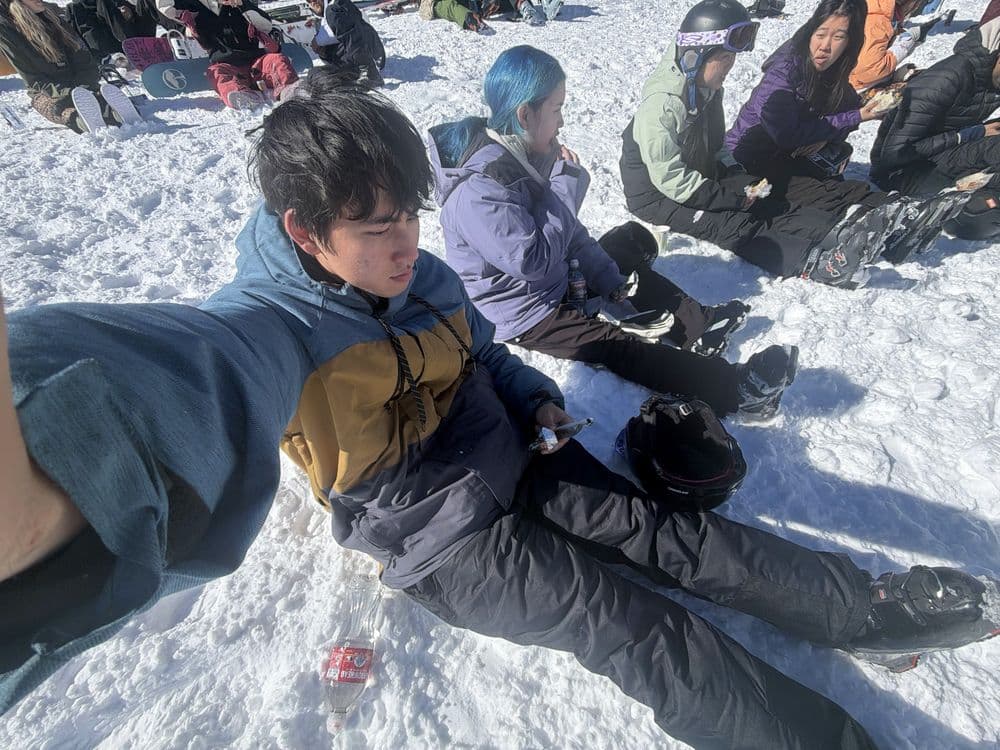 Organizers out in the snow on a retreat